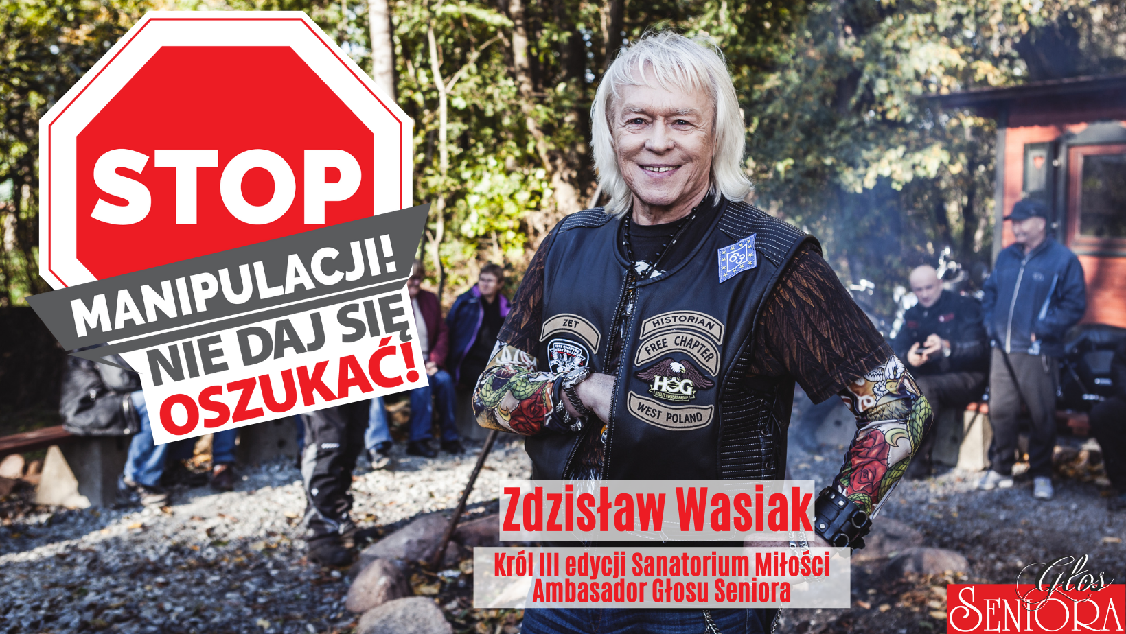 Zdzisław Wasiak plakat "Stop Manipulacji"