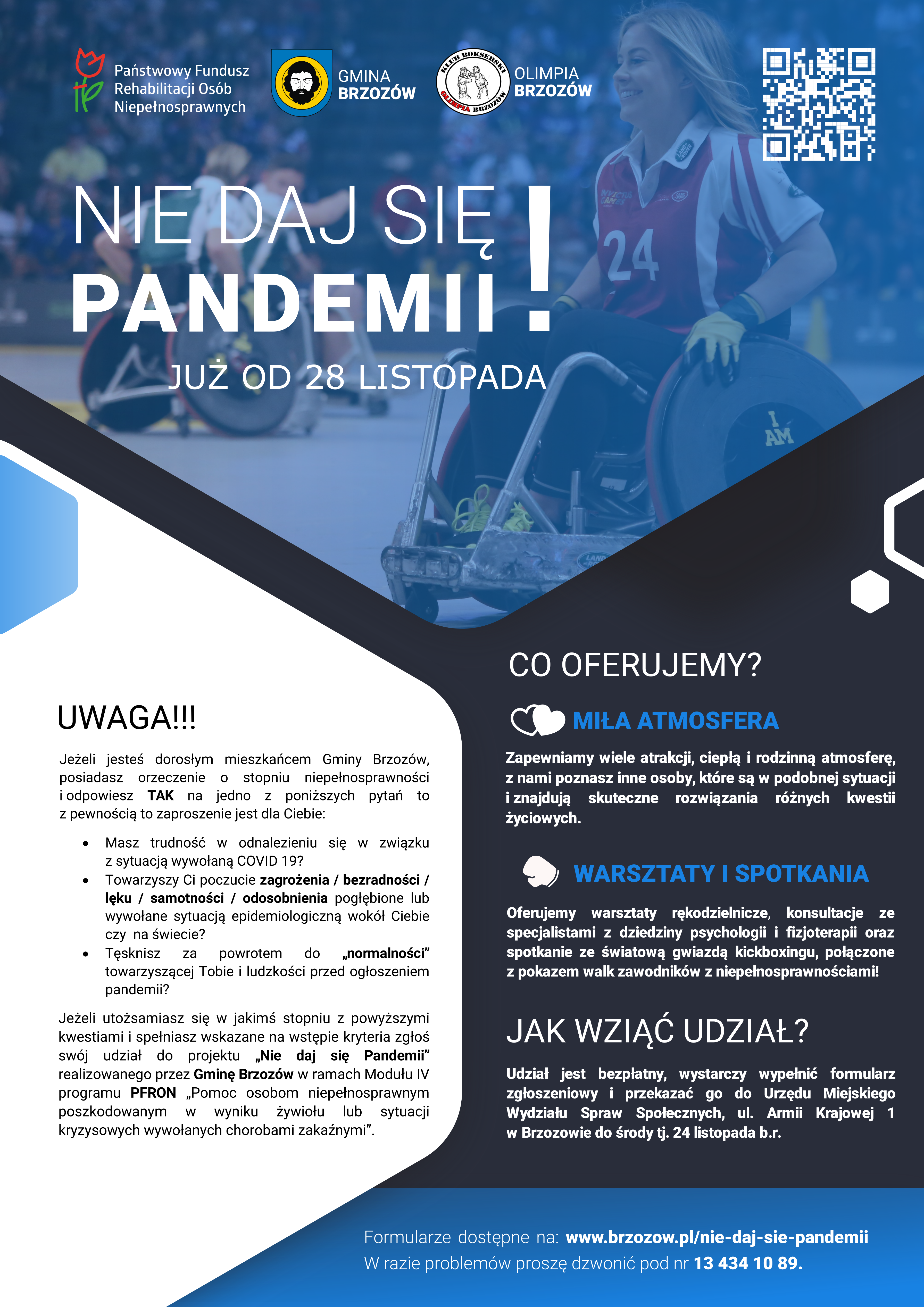 Plakat pt. "nie daj sie pandemii"