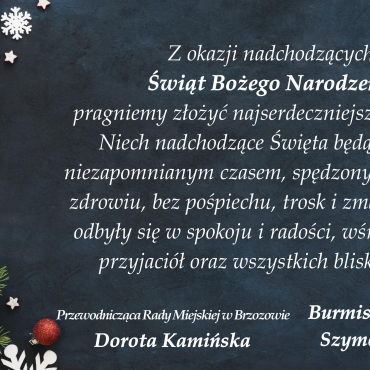 Życzenia z okazji Świąt Bożego Narodzenia