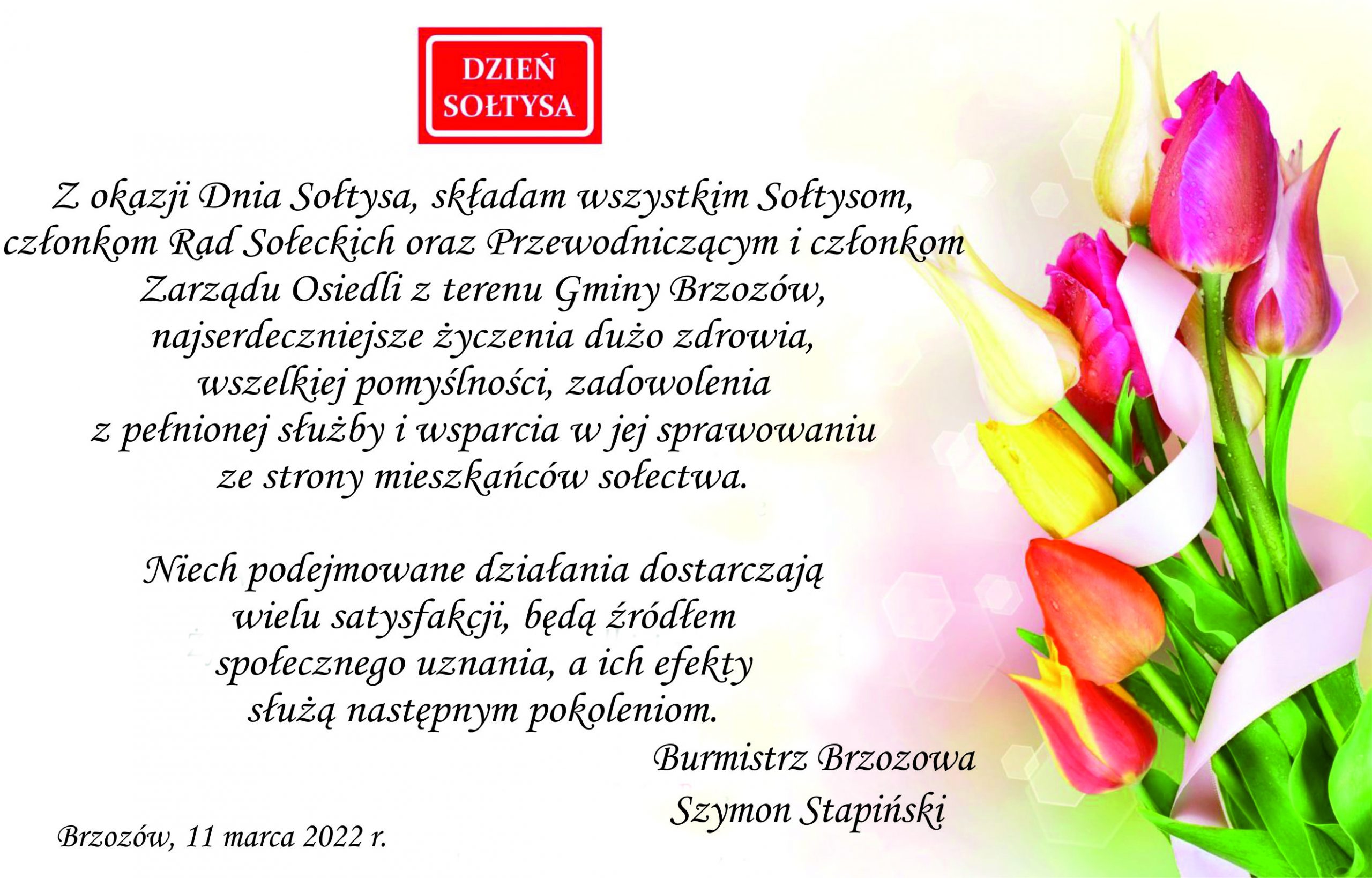 Dzień sołtysa podziękowania